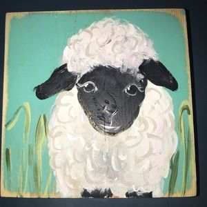 Wall Decor hand painted Sheep one of a kind